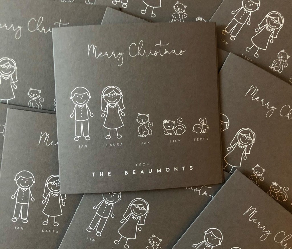 Сватбени картички и покани с индивидуален дизайн. разпечатани с принтер на OKI Pro9542 с бял тонер