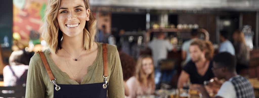 Сервитьорка в заведение