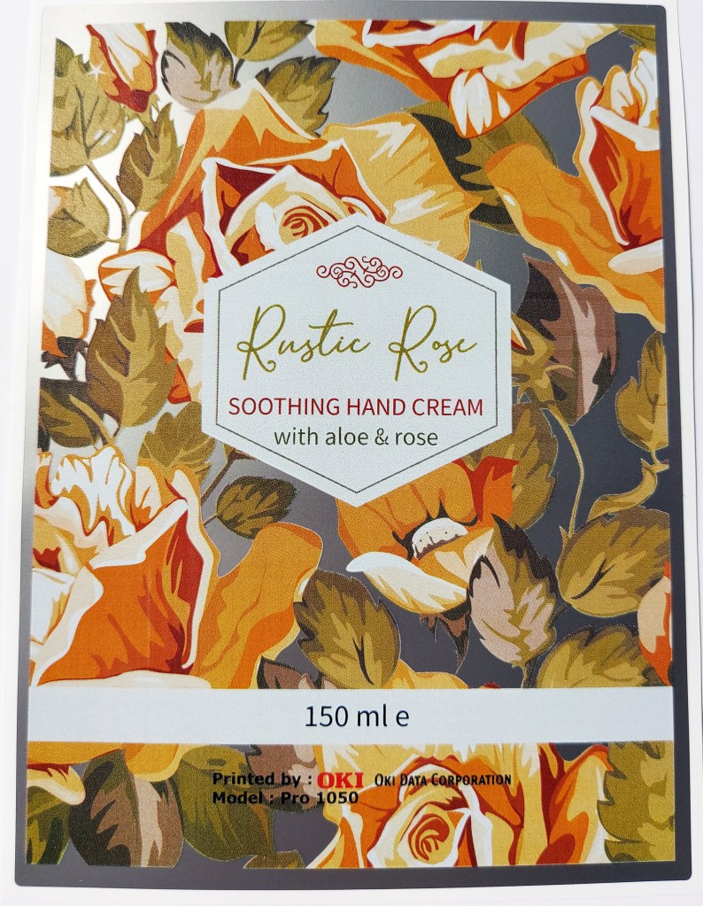 Етикет с ярки цветни и металически елементи отпечатен на цветен етикетен принтер OKI Pro1050