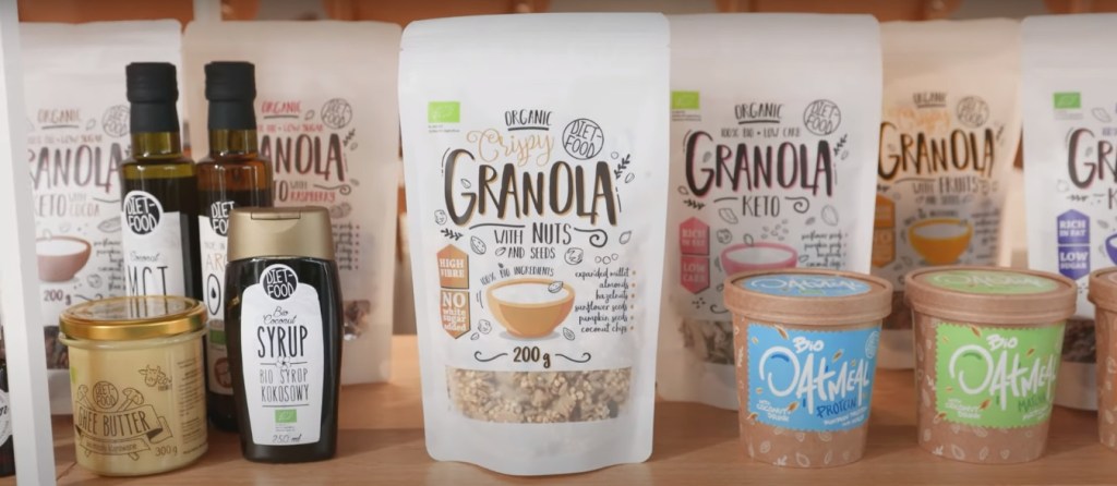 Дойпак опаковка отпечатана с принтера OKI Pro9542 CMYK+White