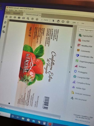 Етикет отпечатан с Pro1050 на OKI (CMYK + White) за Grafiche Morbegnesi