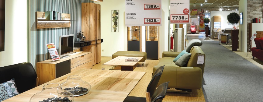 Етикети в магазин Möbel Rieger отпечатани с принтер OKI Pro9431dn