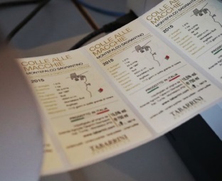 Етикети за вино Tabarrini отпечатани с принтер OKI Pro1040