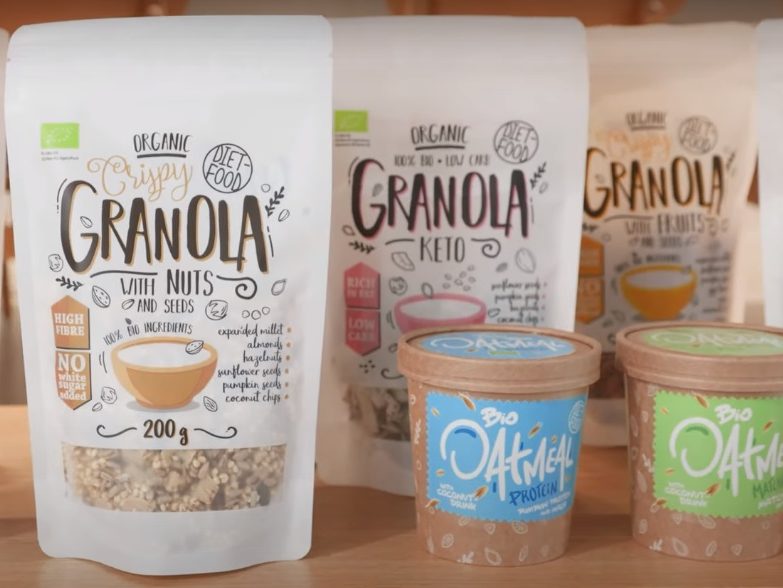 Дойпак опаковка отпечатана с принтера OKI Pro9542 CMYK+White